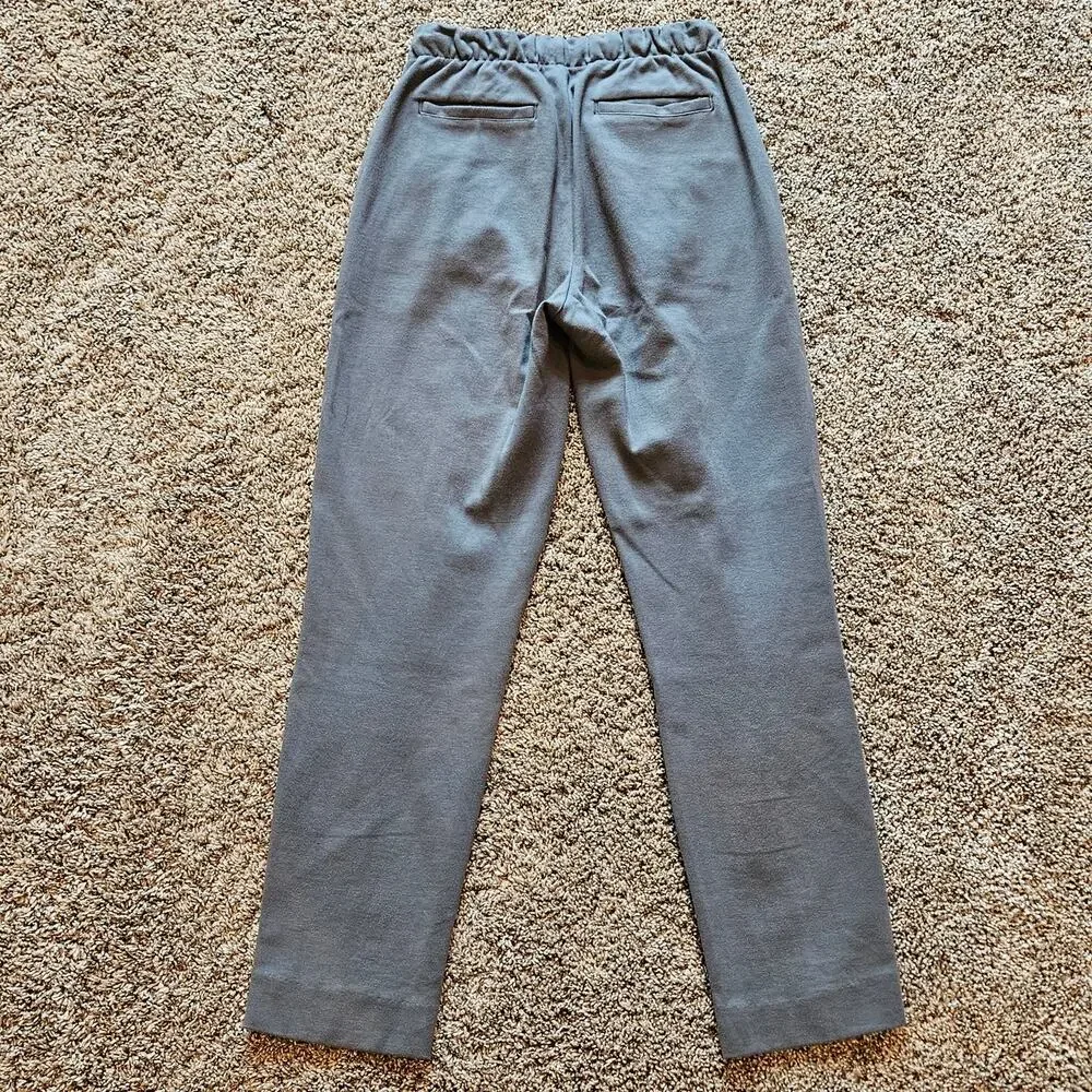 Everlane Dream Pant Womens Size XS Elastic Waist Double Knit Pintuck Tapered Leg